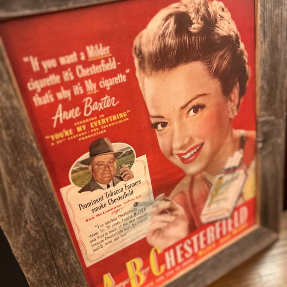 Antique advertising rustic frame wall hanging